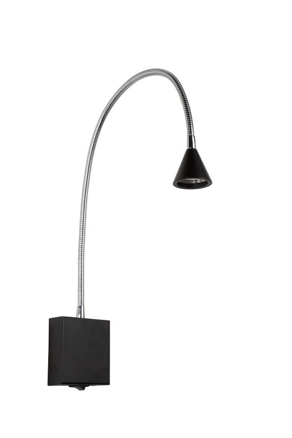 Lucide BUDDY - Lámpara de cabecera / Lámpara de pared - LED - 1x4W 4000K - Negro - apagado